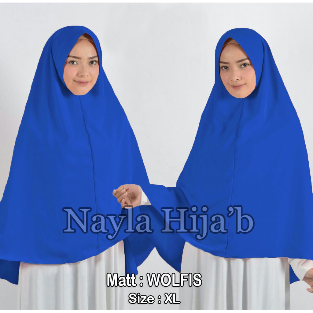 PROMO Bergo Wolfis XL Jilbab Simpel Pet Antem Wolfis Kerudung Bergo Murah Nayla Hijab