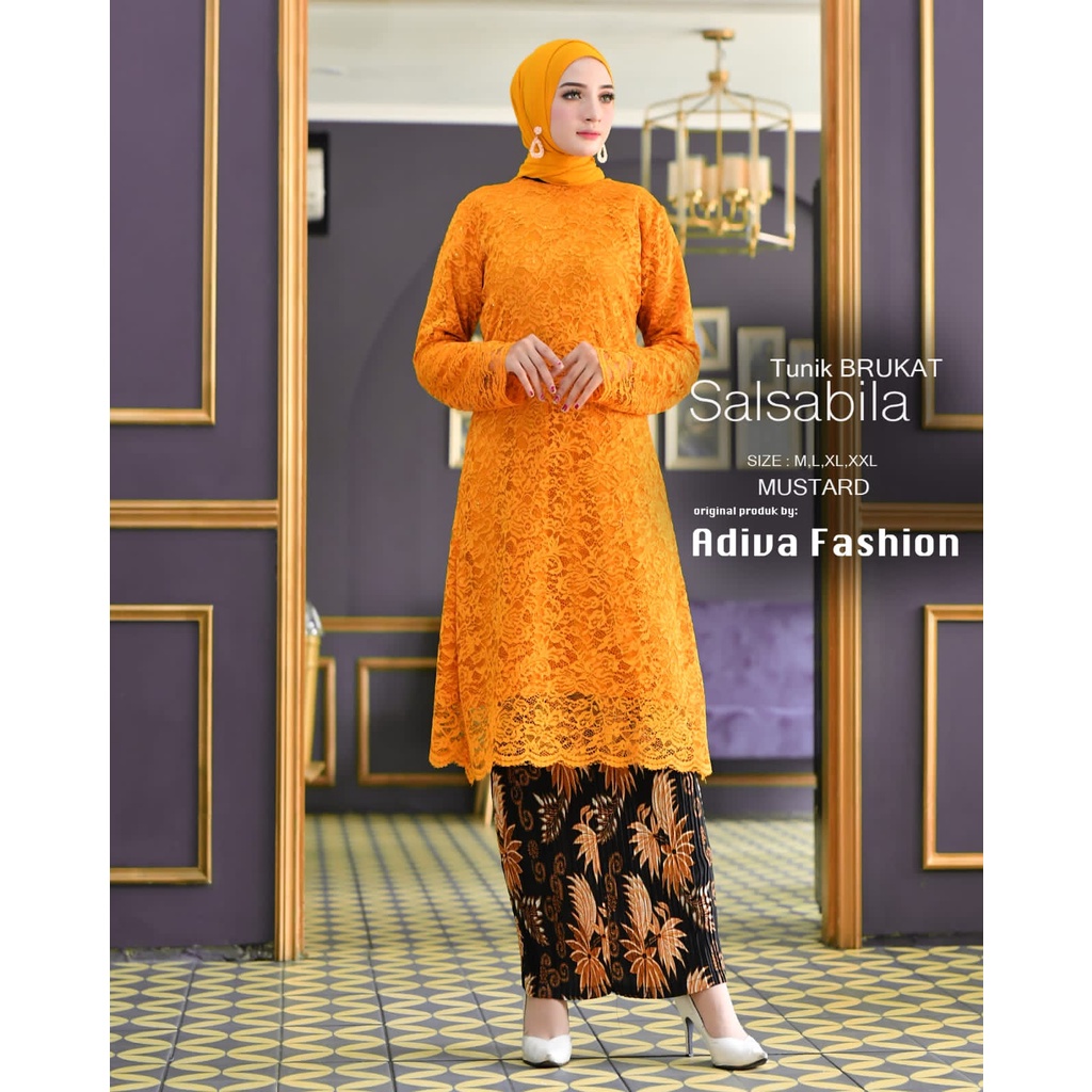 Set Kebaya Tunik Brukat Modern Simple Terbaru Dress Kondangan Wanita tunik brukat set tunik brukat set kebaya pesta dan wisuda