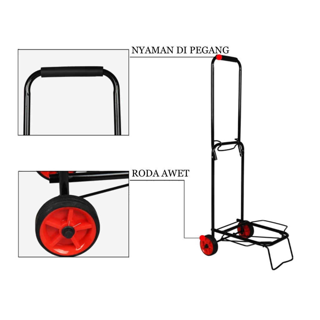 Troley Lipat Bawa Aqua Galon Troli Lipat Bawa Gas Trolley Barang Serbaguna Portable