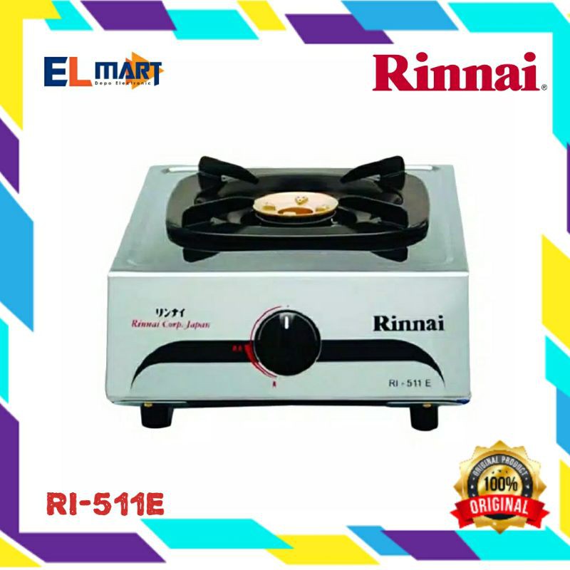 Rinnai Kompor Gas 1 tungku RI 511E - 511 E - RI511E Burner Kuningan