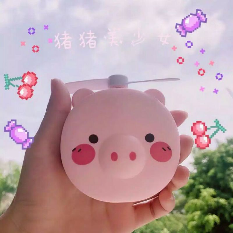 CERMIN LAMPU LED Mini Fan 3in 1 Kipas karakter