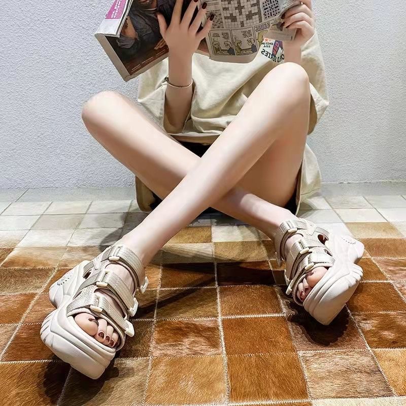 Sepatu Sandal Wanita Sandal Cewek Import Wedges Ujung Terbuka Trendy Model Terbaru Model Bagus Cantik Fashion