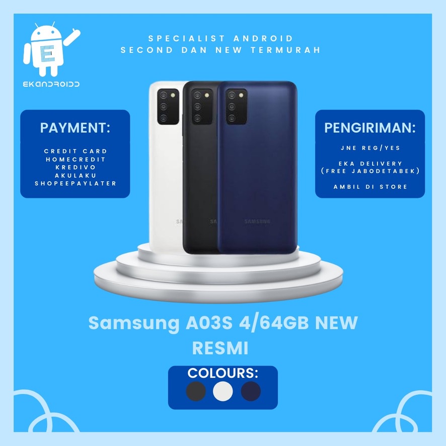 SAMSUNG A03S 4/64GB NEW RESMI