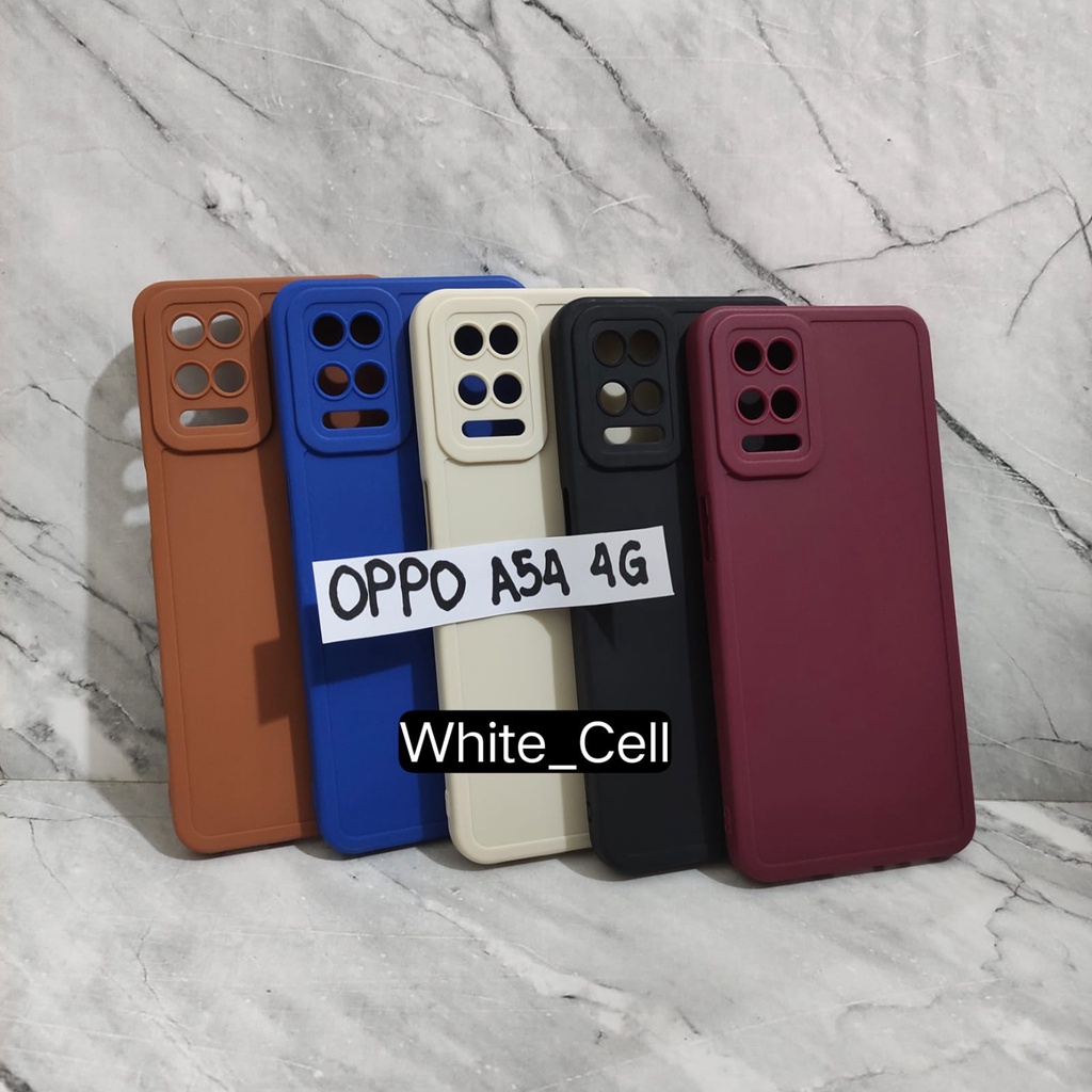 SoftCase ProCamera Silicon Matte Case Full Cover Oppo A53 2020 A52 A92 A54 4G A71 A74 4G A72  White_Cell
