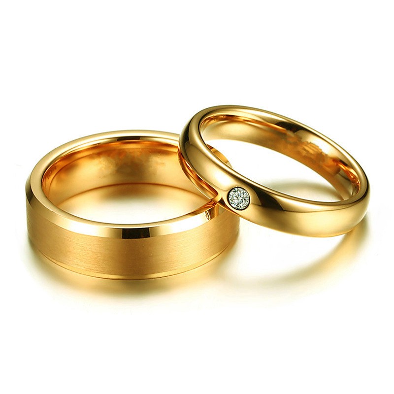 [ BARU ] Cincin Couple  Perhiasan Titanium Couple Ring Tunangan / Nikah / Pasangan / Kawin C096