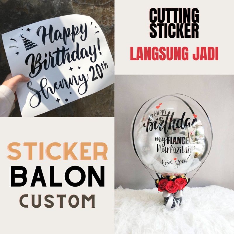 

cutting stiker balon