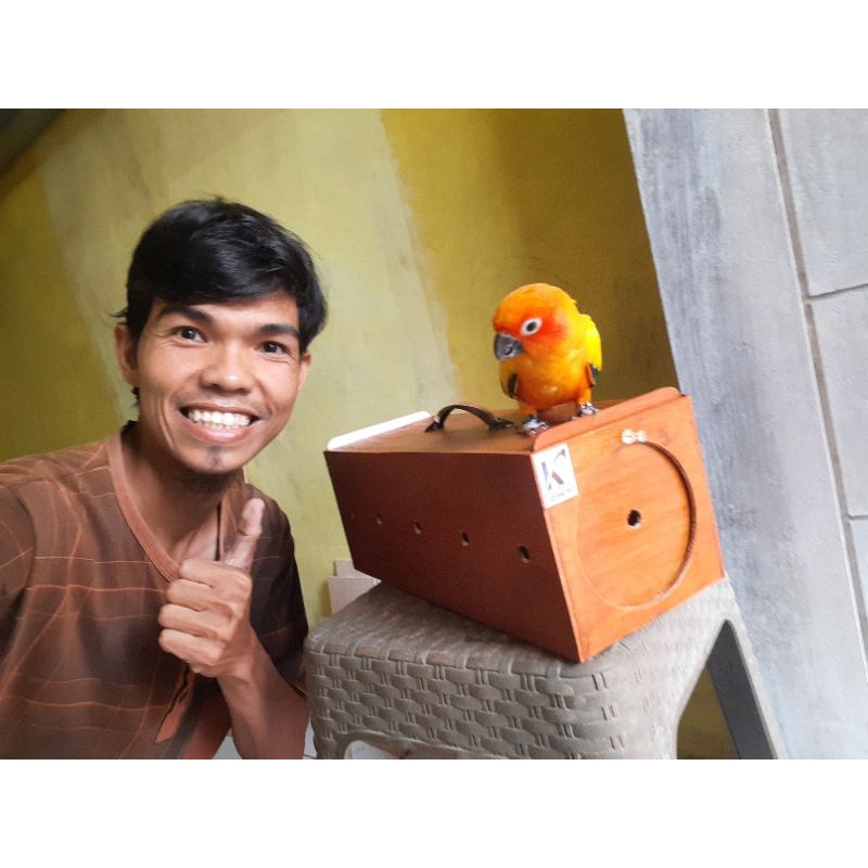 Kotak untuk bawa burung betet atau Nuri satu tingkat