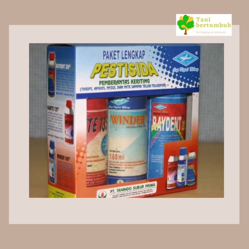 Paket Lengkap anti keriting cabe Pestisida Raydent Winder Samite