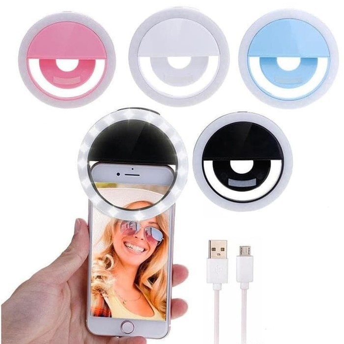 Ring fill light lampu selfie 3 mode LED rechargeable tiktok livestream