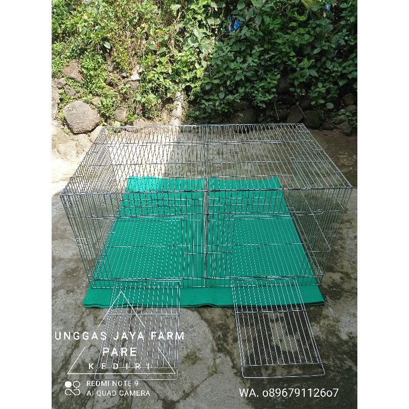 KANDANG KELINCI GALVANIS 2 HOLE