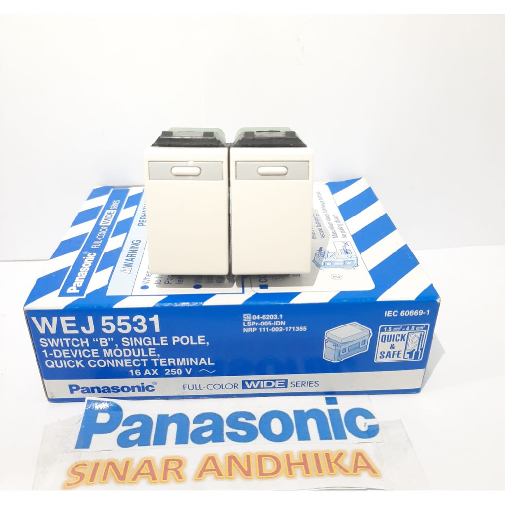 MATA SAKLAR KECIL 1 ARAH PUTIH PANASONIC WEJ 5531