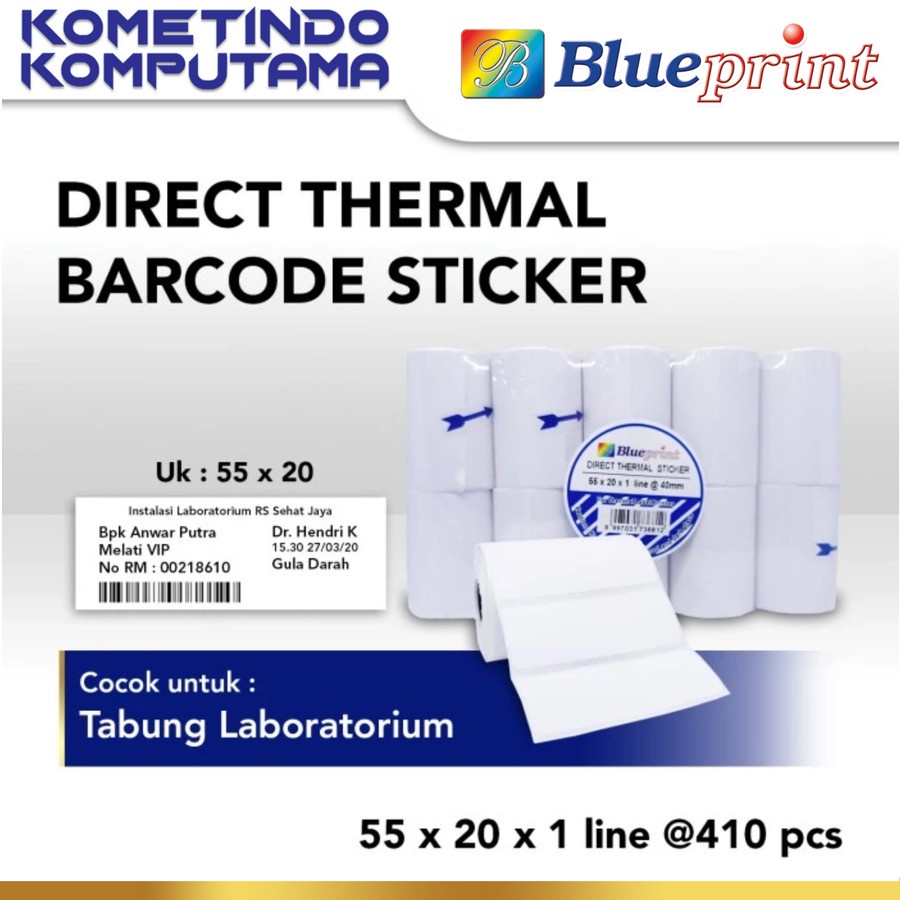 55x20x1 Line isi 410 Direct Thermal Sticker BLUEPRINT 55x20x1 Line isi 410 / Label Stiker