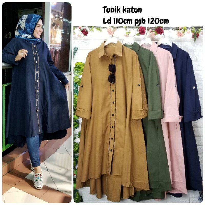 Tunik katun linen