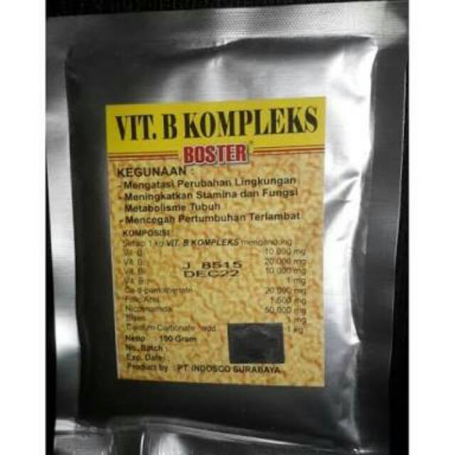BOSTER VIT B KOMPLEX IKAN 100gr  Vit B Komplek-Vitamin B Lengkap