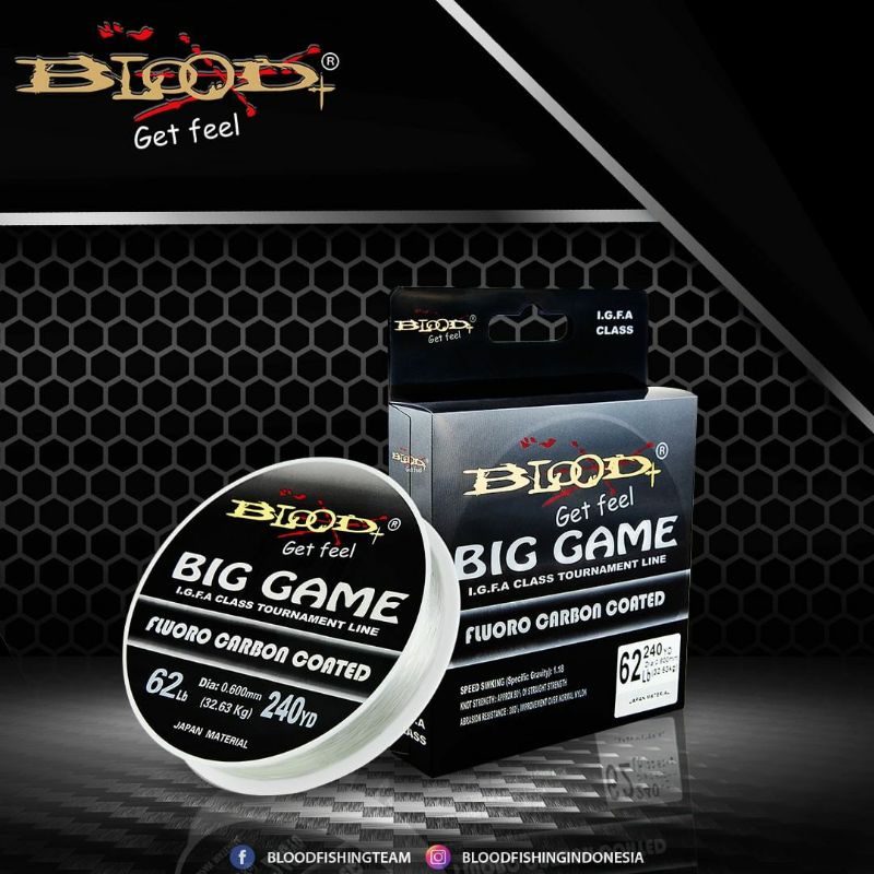 SENAR X BLOOD BIG GAME FLUROCARBON COATED