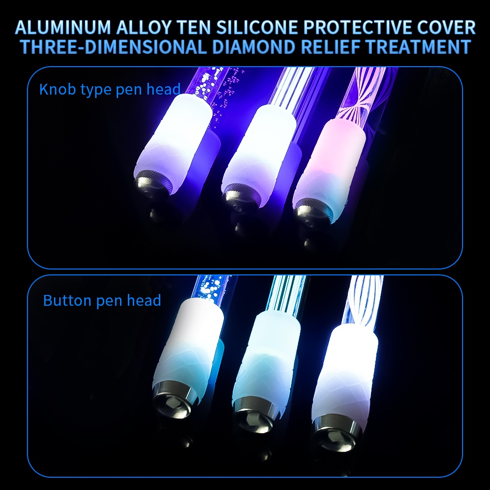 1pc Pen Putar LED Luminous Flexible Bahan Akrilik Anti slip Untuk Pelajar