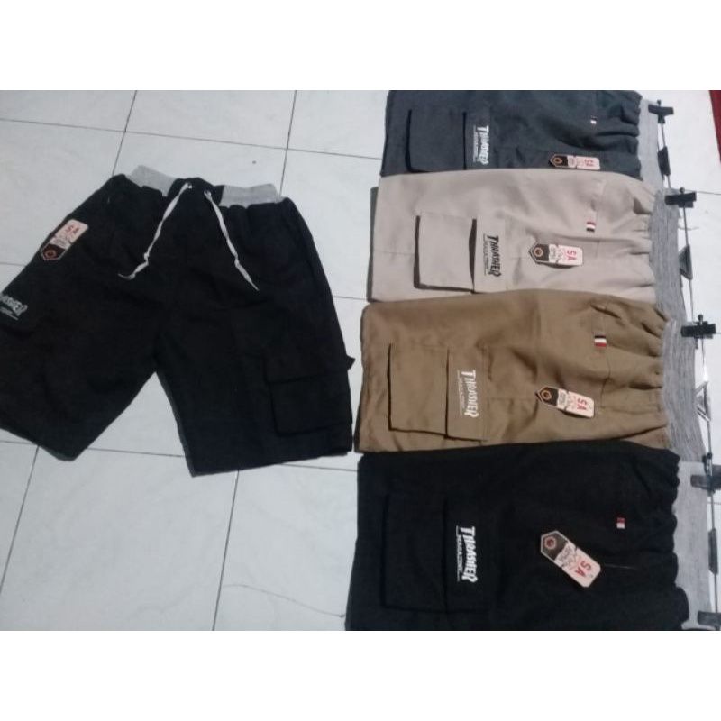 Celana Cargo Pendek Pinggang Karet