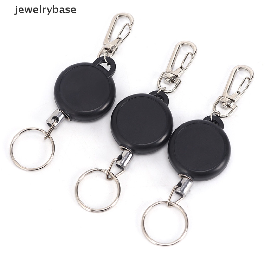 (jewelrybase) Gantungan Kunci / Kartu Identitas Retractable Bahan Baja