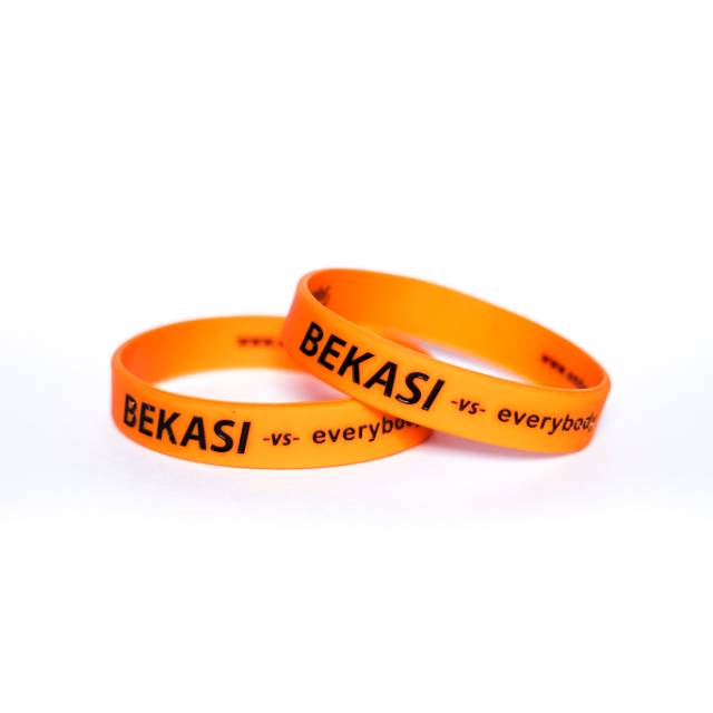 Bekasi vs Everybody - Orange | Gelang Karet Silicone | Gelang Fashion | Wristband | Bracelet