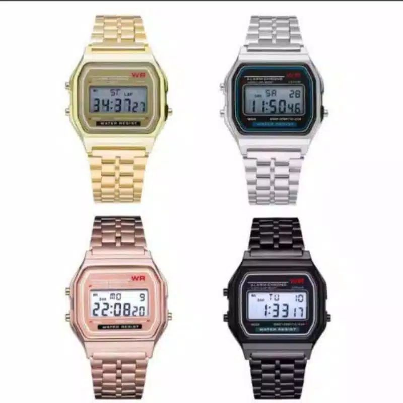 (Grosir)Jam Tangan Wanita Fashion liney Digital Strap Rantai(Terima Cod)