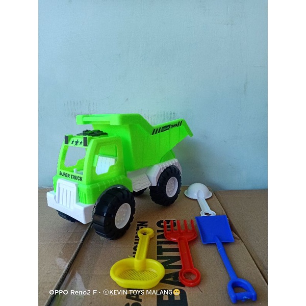 AK 96 HEAVY TRUCK DUMP + SAND TOYS ( OPP ) / MAINAN DUMP TRUK PASIR PLUS ALAT MAINAN PASIR