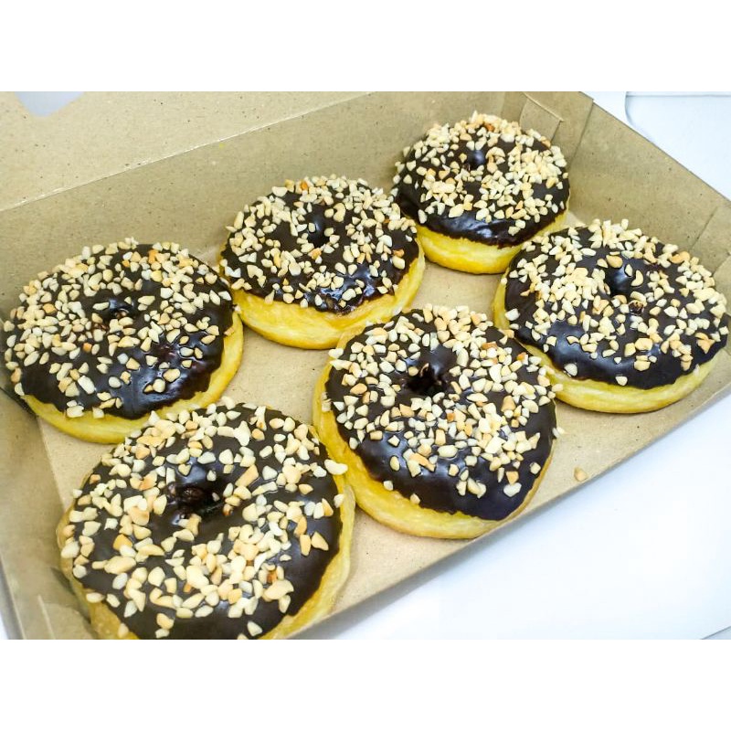 

Donat Kentang Coklat Kacang / Donat Empuk / Donat isi 6