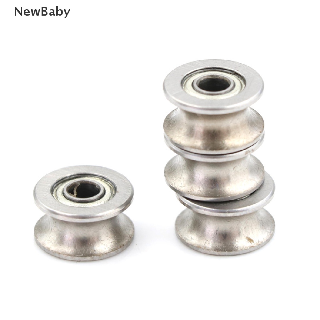 Newbaby 4PCS Roda Bearing Pulley Bentuk U Ukuran 4x13 X 7MM 624UU HCS