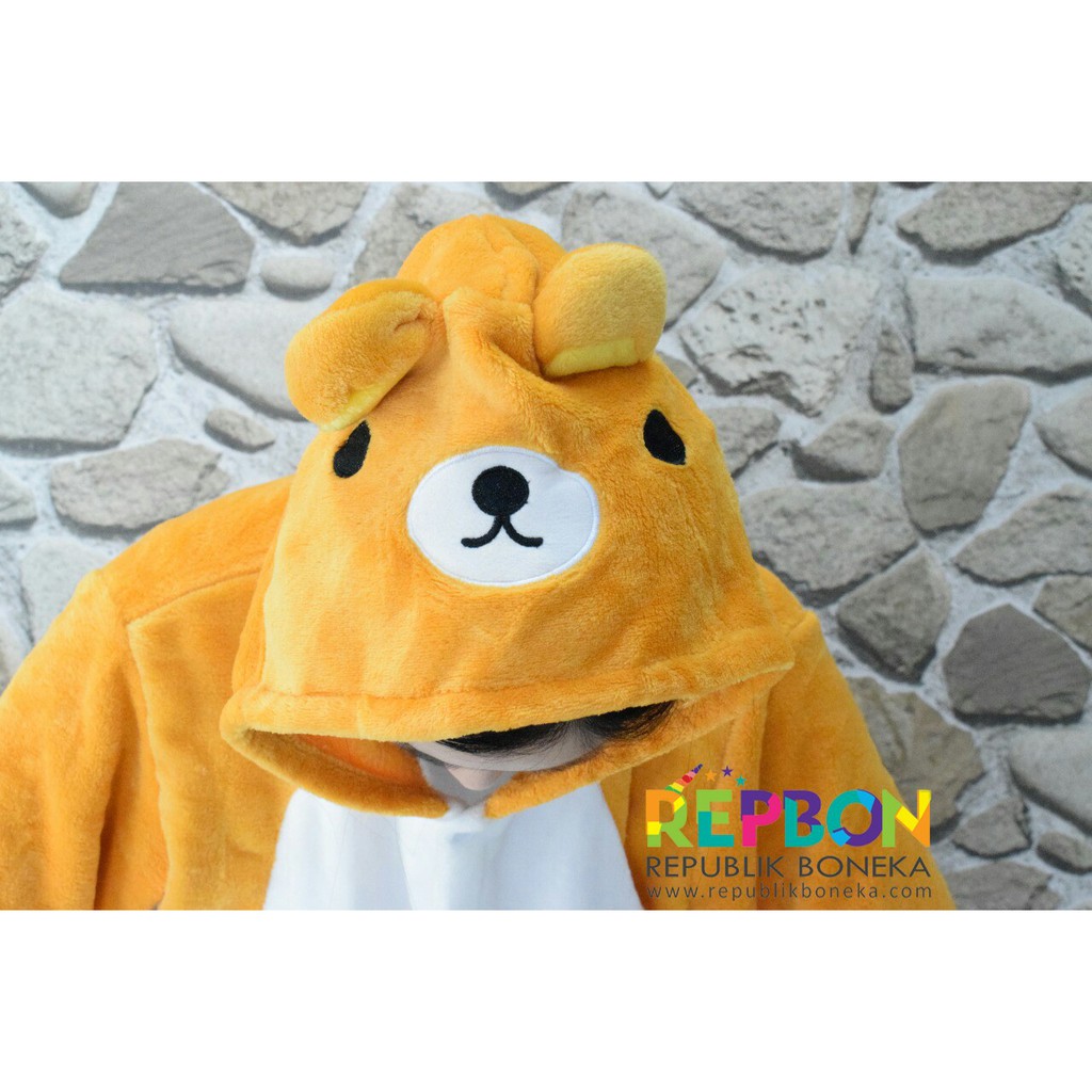 BAJU ONESIE BONEKA RILAKKUMA PIYAMA KOSTUM