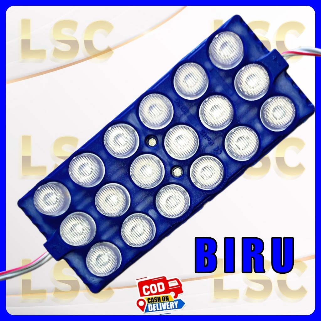 lampu led 18 mata jumbo 12v &amp; 24v variasi lampu kolong mobil bus truk neon box