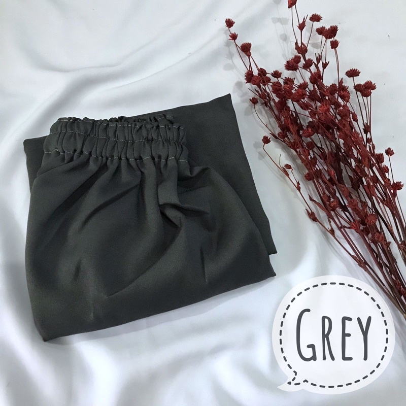 ROK PANJANG MOSCREPE PREMIUM TIDAK NERAWANG-Moscrepe grey