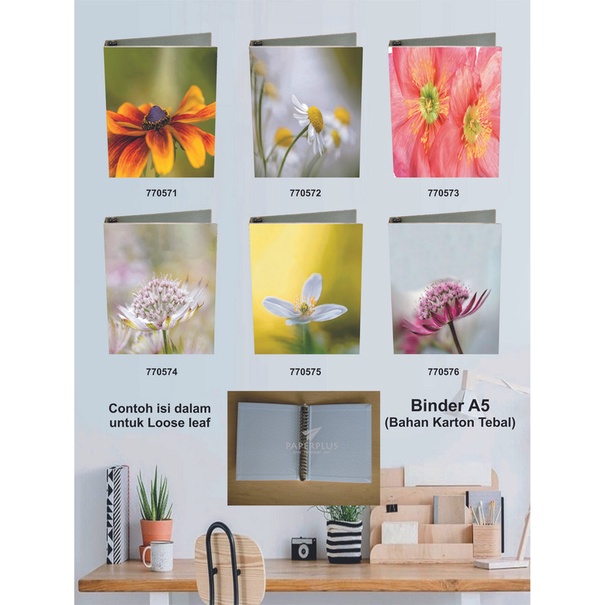 

Binder A5 / Binder Note A5 / Bunga / Set 2949