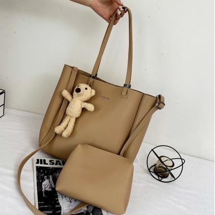 GT 1891 RISCE TAS TOTE 2IN1 GANTUNGAN BONEKA IMPORT  WANITA CEWEK PEREMPUAN JAKARTA BATAM