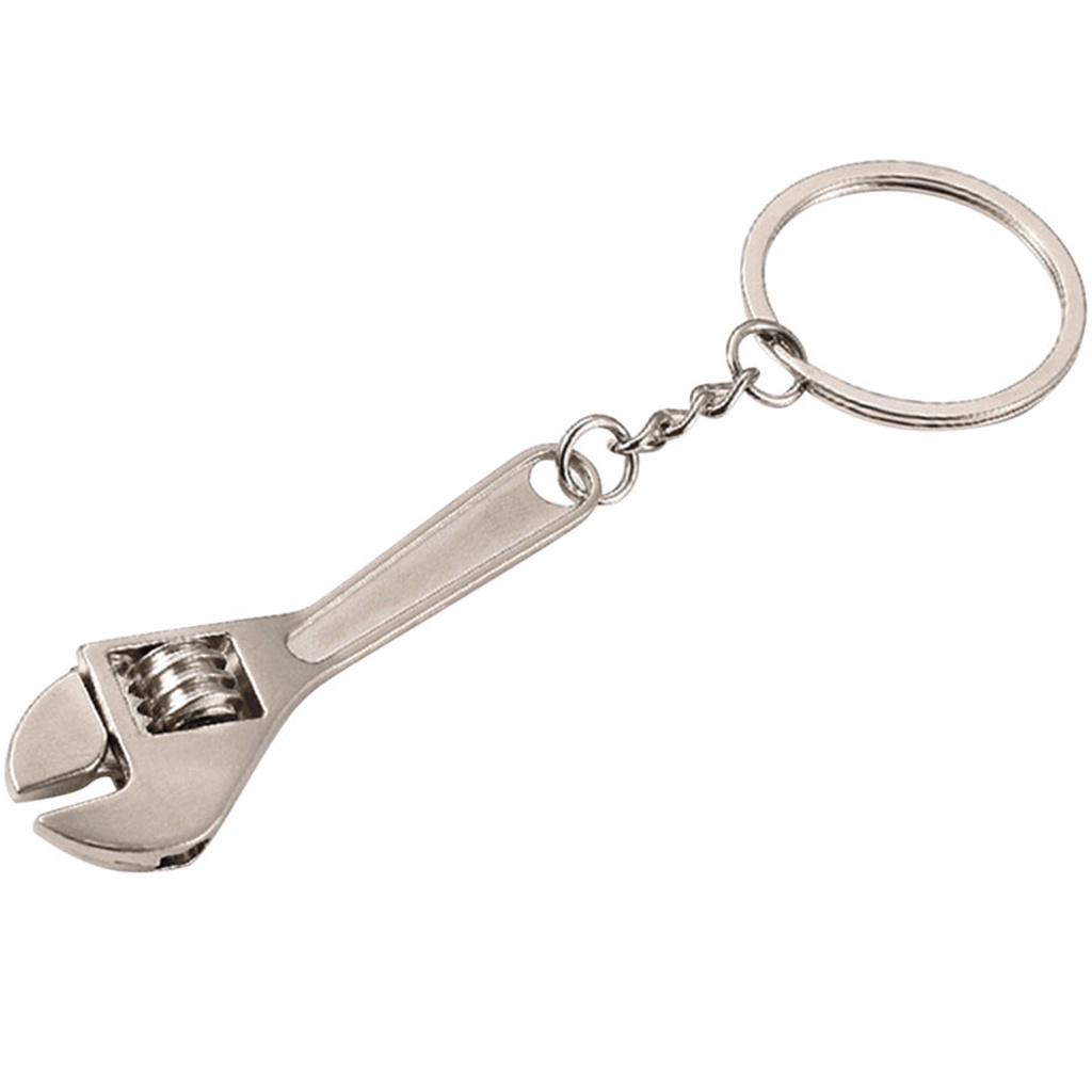 [G006] Gantungan Kunci Miniatur 3D Metal Kunci Inggris Pas Tang Obeng Palu Piston / Mini Keychain Ganci Unik Tools Kit-A. Kunci Inggris