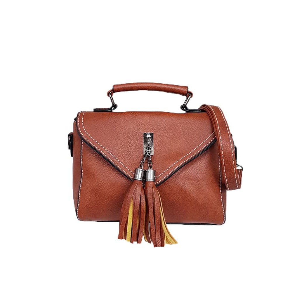 Tas Pesta Keira Embellished Crystal Box Clutch   GJ37  Catriona Gelisa Top Handle Bag - Brown