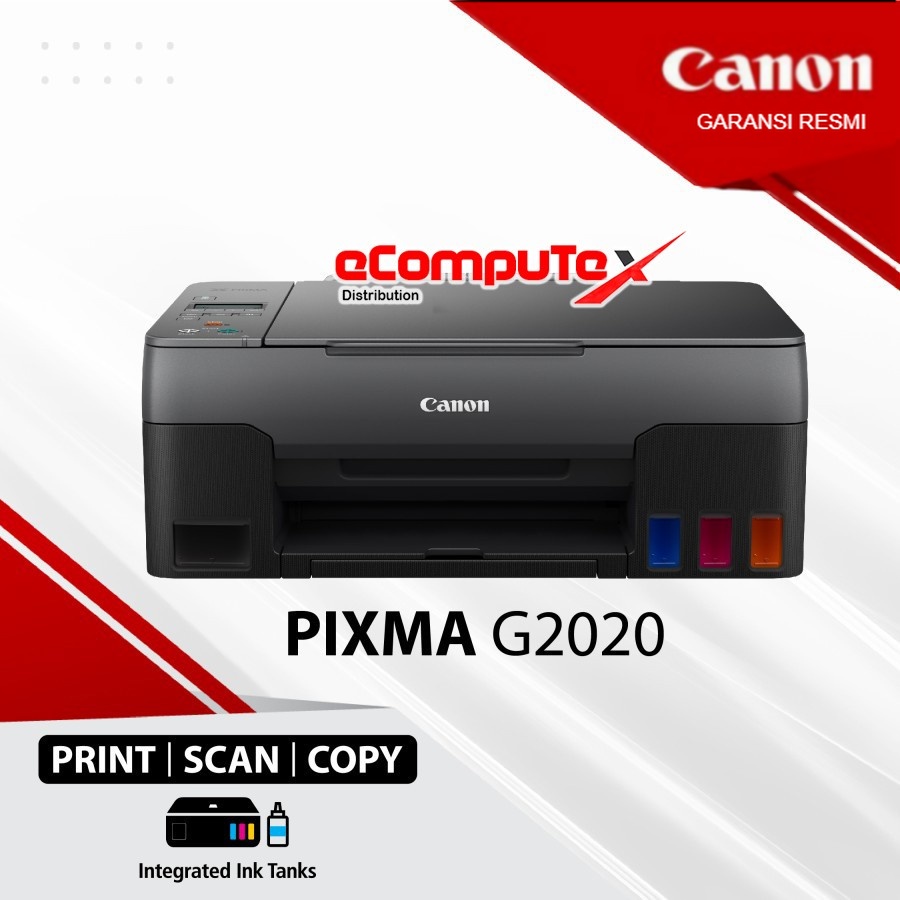 PRINTER CANON INKJET PIXMA G2020 / G 2020 PRINT SCAN COPY ALL IN ONE - GARANSI RESMI