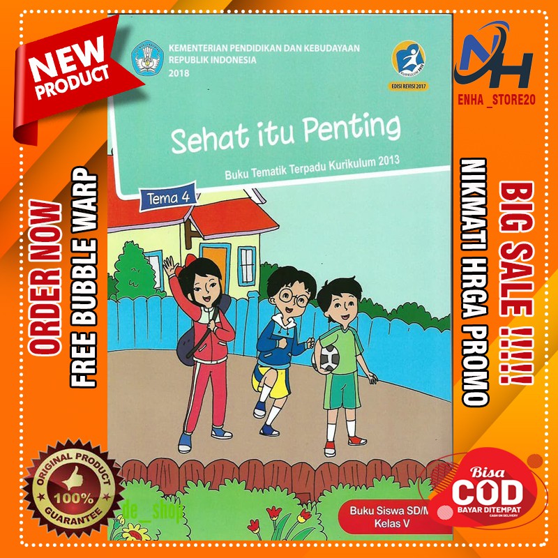 Jual Buku Tematik Sd Mi Kelas 5 Tema 4 Sehat Itu Penting K13 Revisi