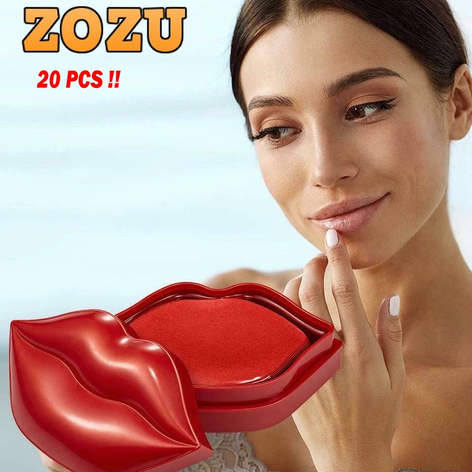 Hope Store - Masker Bibir Zozu Lip Mask Masker Pelembab Bibir Kering 20 Lembar Free Spatula