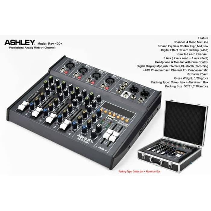 MIXER ASHLEY REV 400+ MIXER 4 CHANNEL ORIGINAL