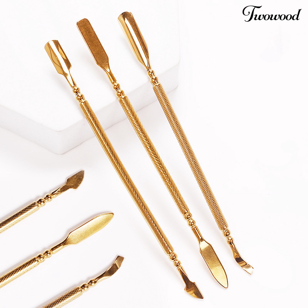 3pcs / Set Alat Manicure Bahan Stainless Steel Untuk Nail Art