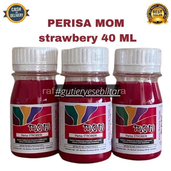 

Perisa MOM 40ML rasa STROBERI untuk ES /Essence MOM / Perisa sirup MOM 40 ml rasa Strawberry untuk Es, Minuman/ Minuman / KUE dan PUDDING sejak tahun 1970