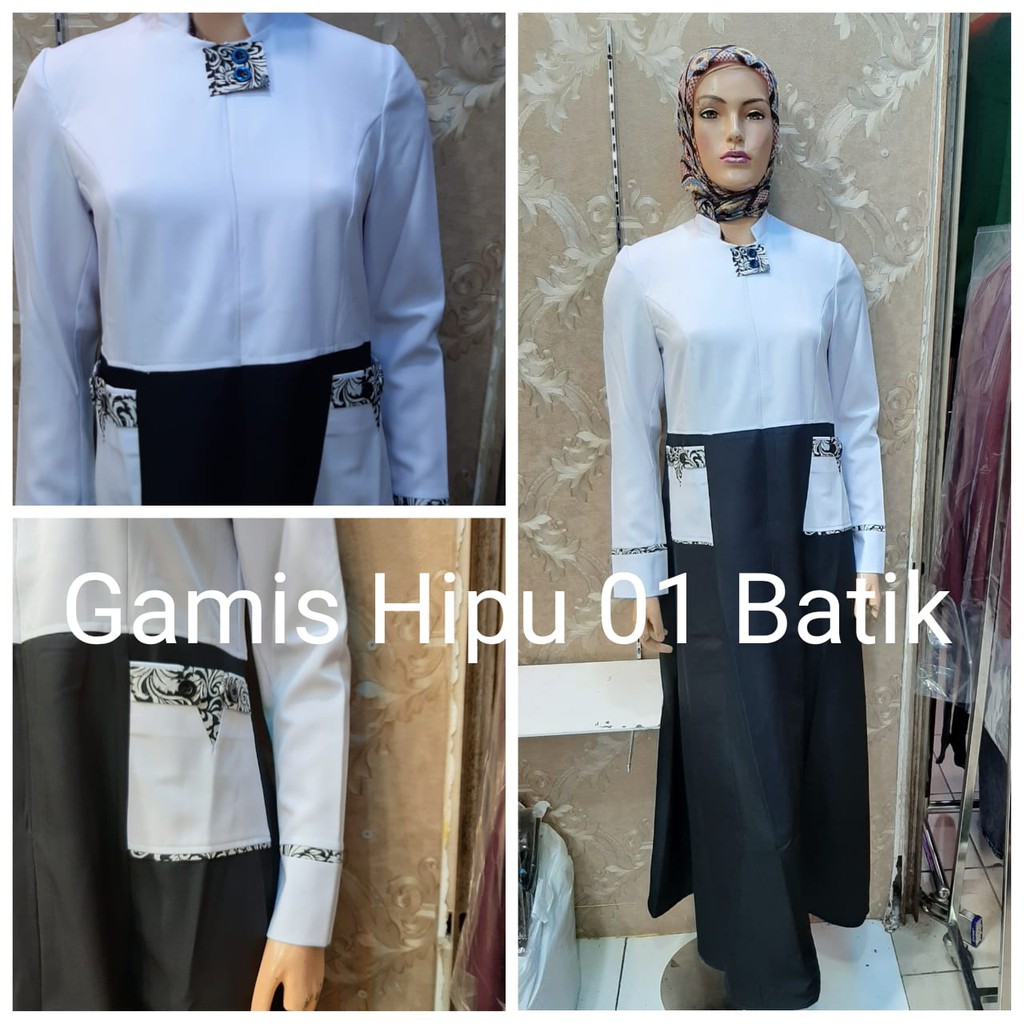 GAMIS BLAZER WANITA |HITAM PUTIH |GURU PNS
