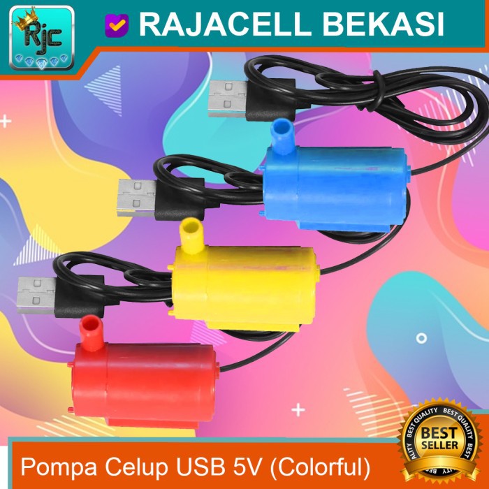 Pompa Celup USB Submersible Water Pump Pompa Air 5V DC Colorful
