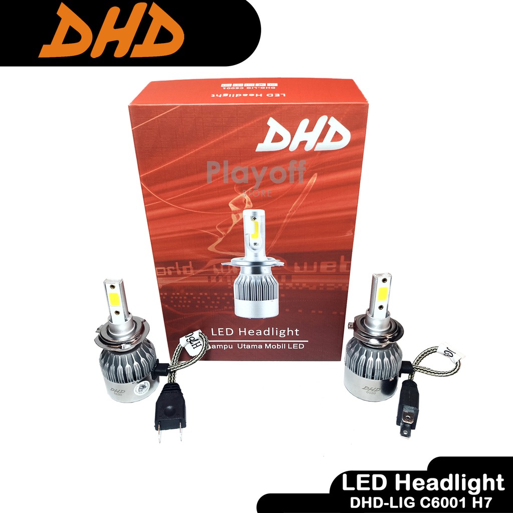 [2 pcs] LED Mobil Headlight DHD H7 Headlamp 6000K