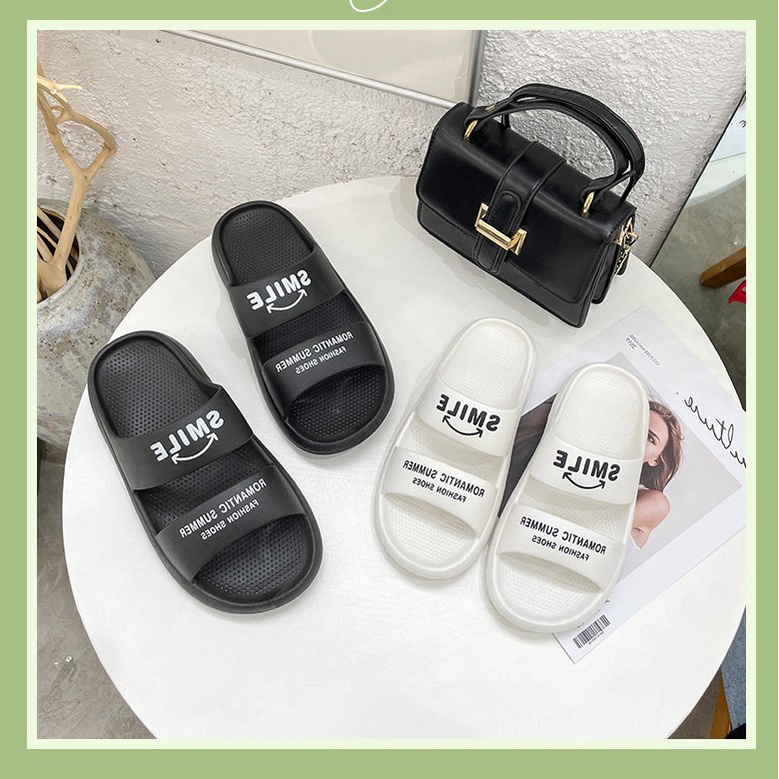 Sandal Selop Wanita Pria Fashion Smile import Nyaman Keren Anti Licin SP057