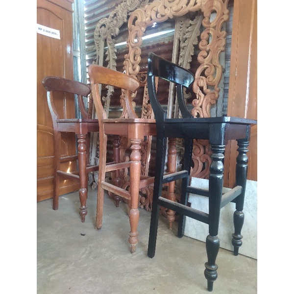 Kursi Cafe Kursi Bar Kayu Jati Lawasan