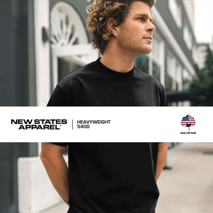 Kaos Polos New States Apparel NSA - Heavy Wight ketebalan 20s