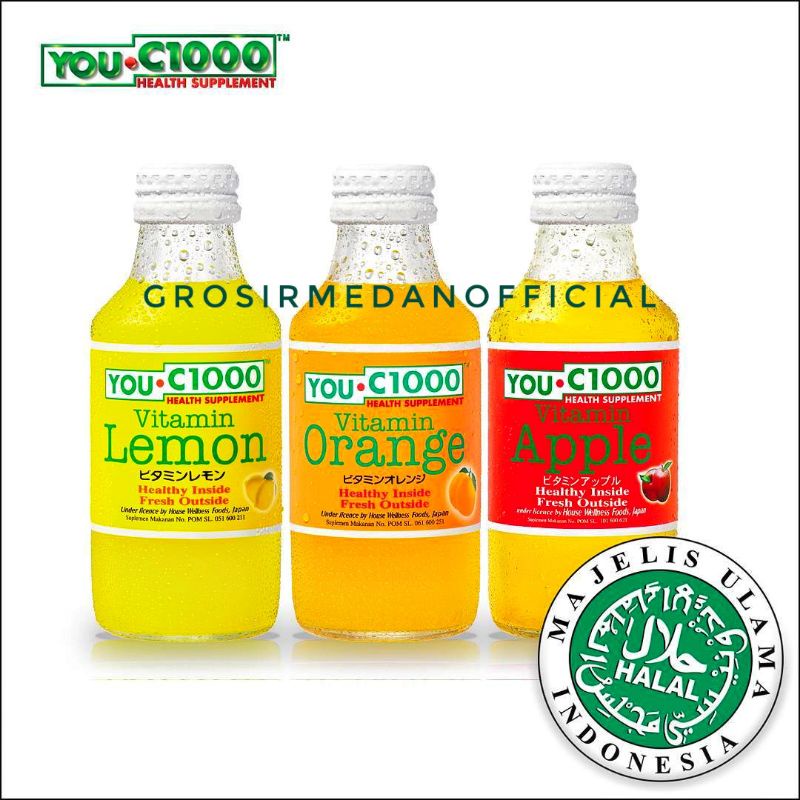 YOU C 1000 BOTOL KACA - VITAMIN C 1000 MG