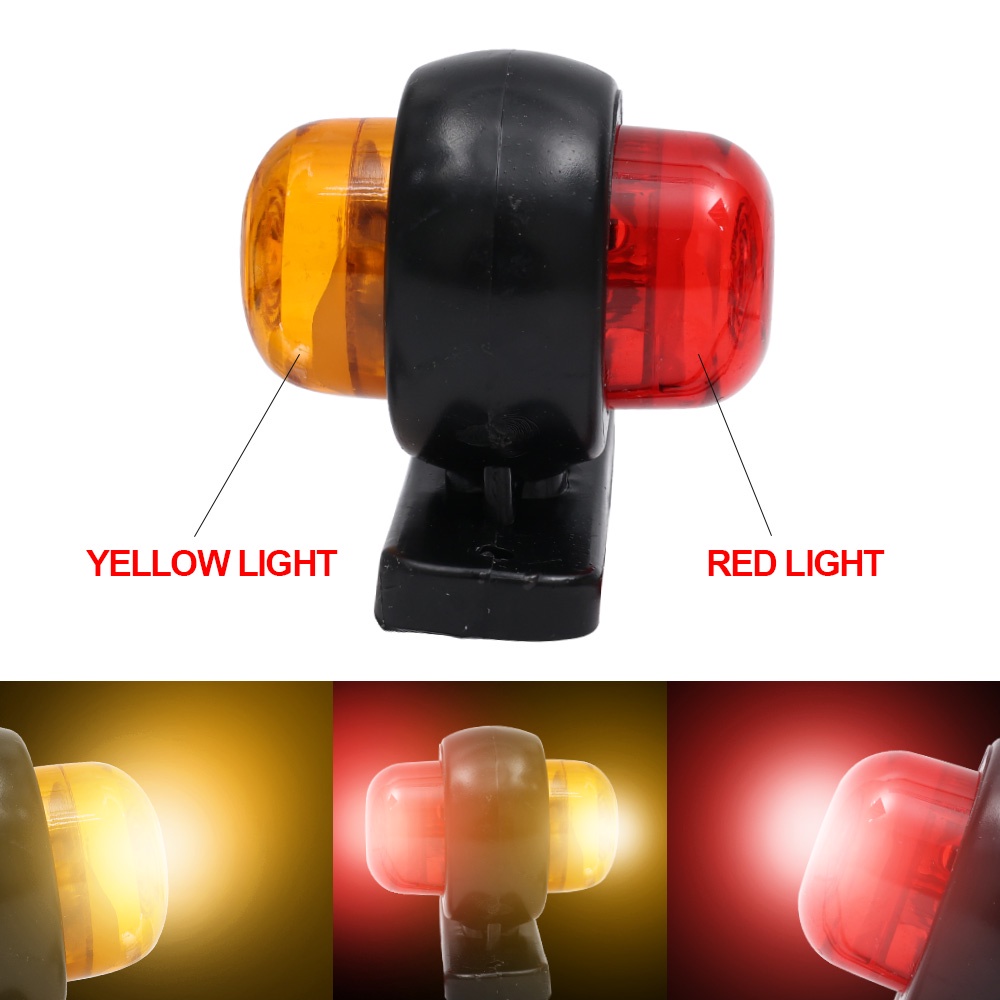 Lampu Sein Samping LED Warna Putih / Merah Untuk Mobil Truk / Trailer / Van / Caravan