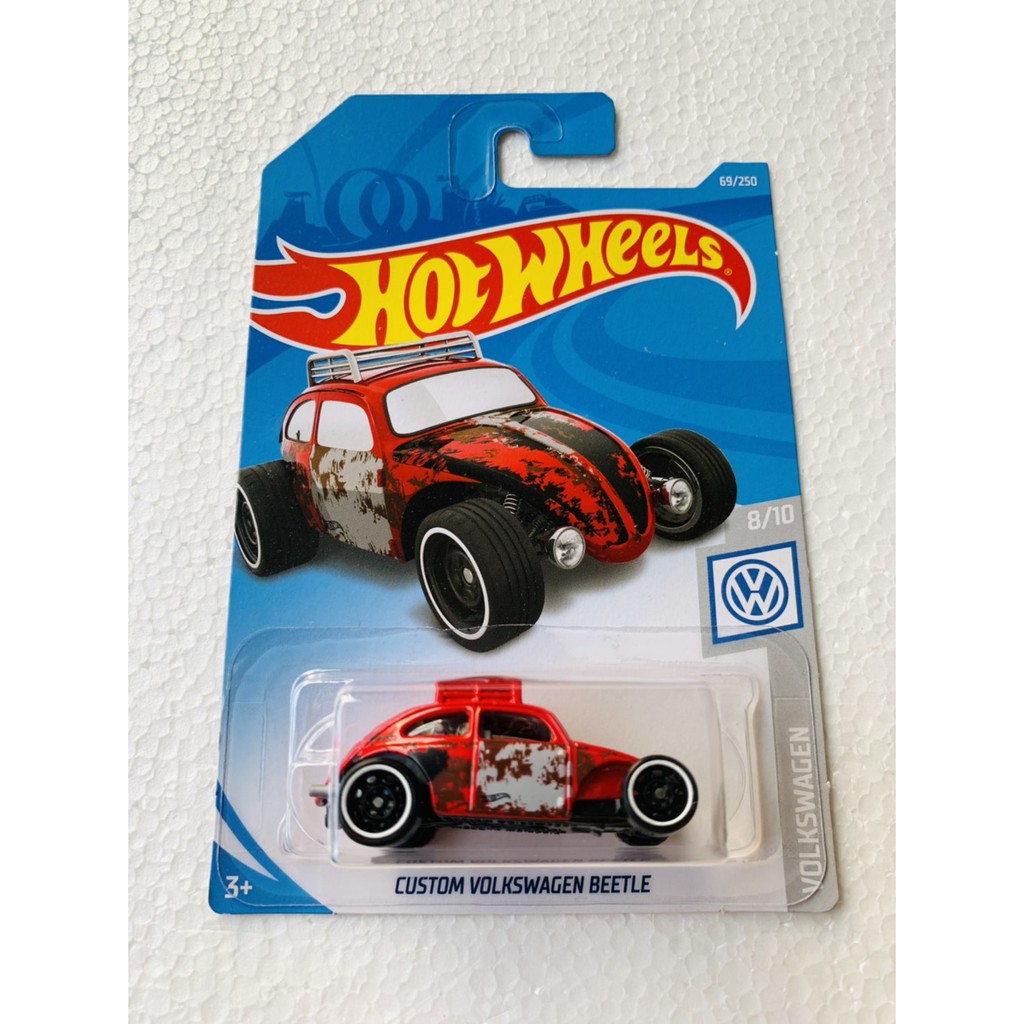 HOT WHEELS HOTWHEELS  CUSTOM VOLKSWAGEN BEETLE MERAH DIECAST MOBIL HOTWILS HOTWEEL VW LANGKA TRACK