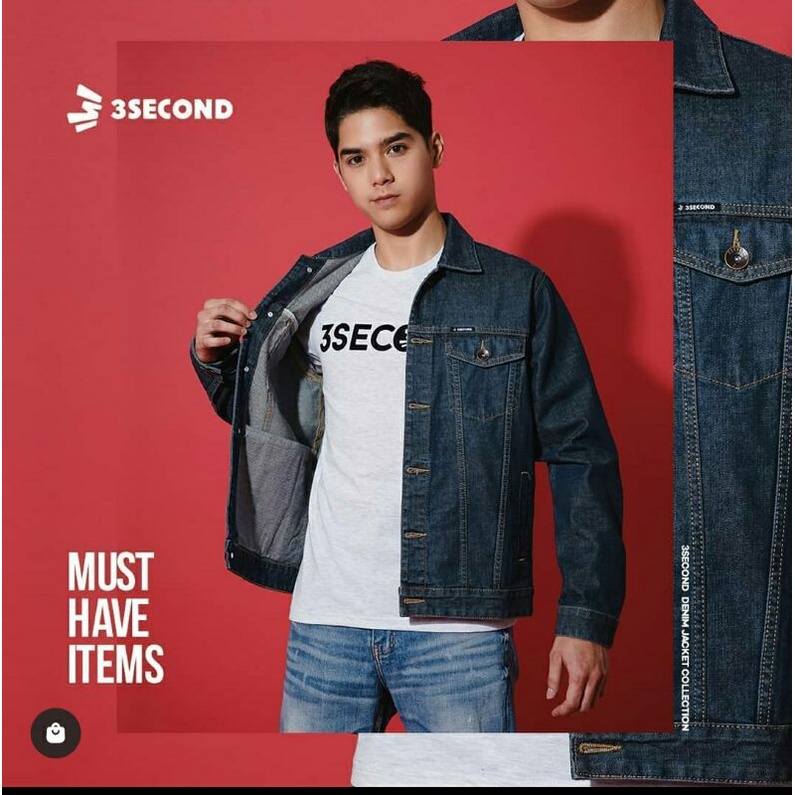Jaket jeans denim 3second murah original